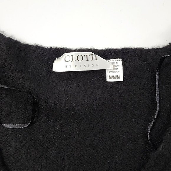 CLOTH by Design Women's Black High Low V-Neck Knit Soft Sweater Size Medium - Picture 4 of 11